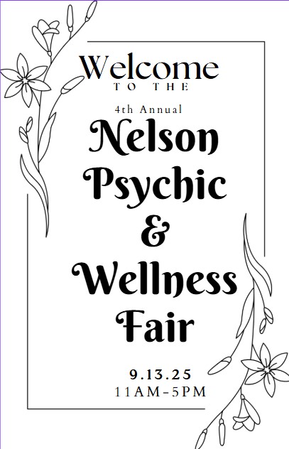 Nelson Psychic & Wellness Fair Program Cover - Complete guide to vendors, presentations, and activities